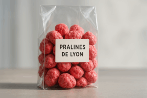 praline rose de Lyon dans un sachet